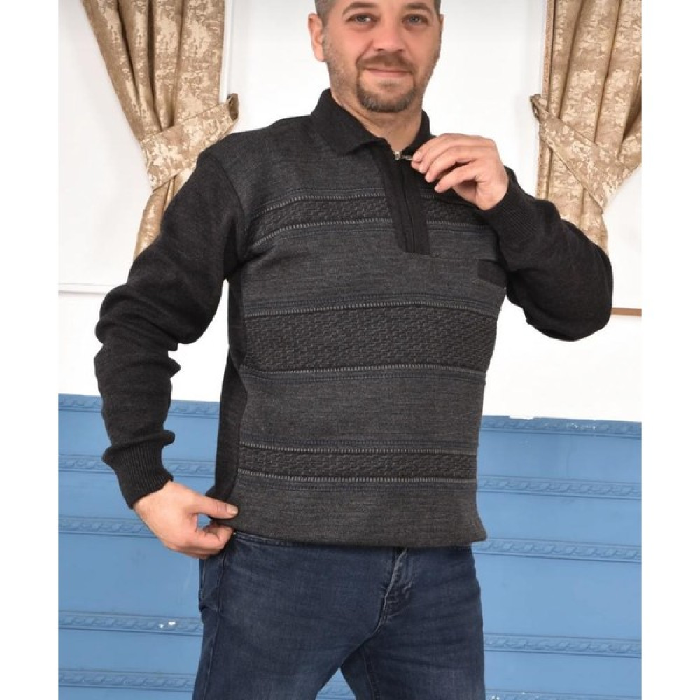 Mavimoure Polo Yaka Fermuarlı Cepli Triko Kazak Erkek Kazak & Süveter & Triko Fiyatı