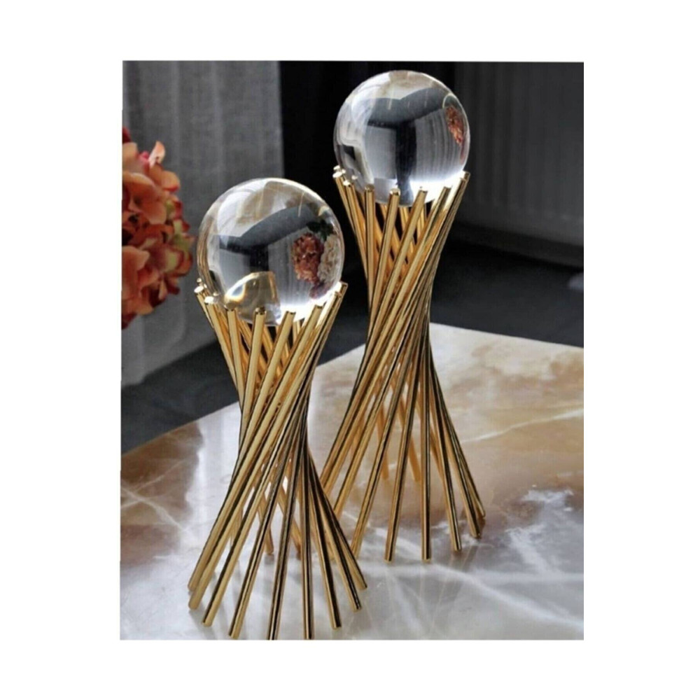 mawiokyanus Dekoratif 2li Gold Burmalı Çapraz Ayaklı Küre Obje Fiyatı