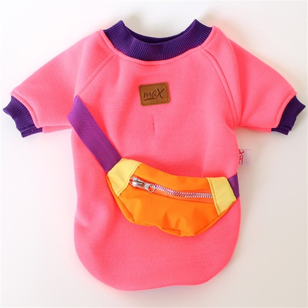 Max Design Pet Sweatshirt Çantalı - Pembe- Köpek ve Kedi Kıyafeti - XL Evcil Hayvan Ürünleri Fiyatı
