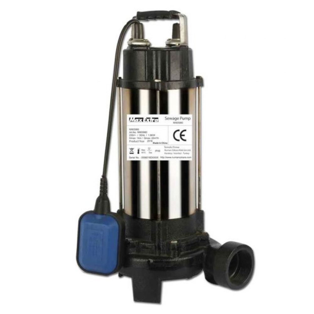 Max-Extra Mx05910 Dalgic Pompa 1.5Hp 2 - Kirli Su Parcaliyici Bicakli Dalgıç Pompası Fiyatı