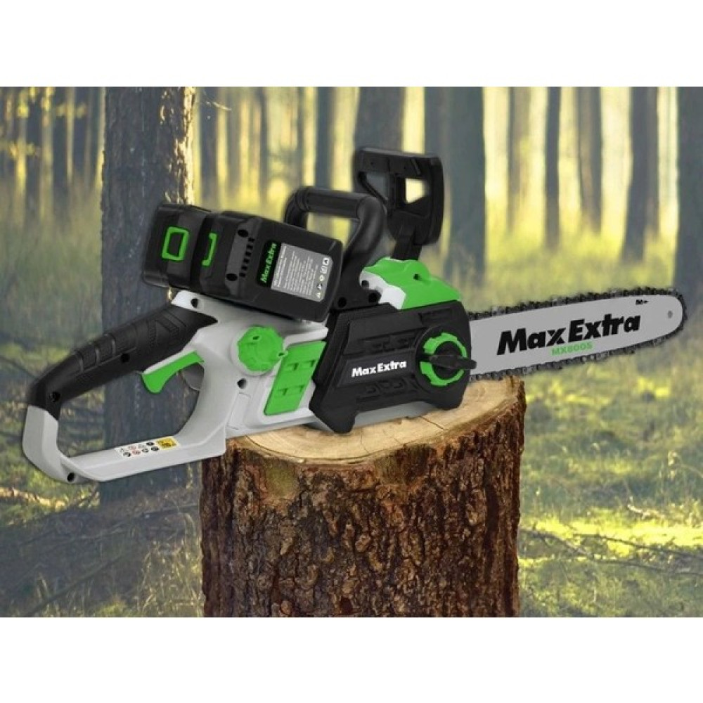 Max Extra MX8005 - 40 Volt 4 Amper Akülü Ağaç Kesme Motoru Makinesi 30CM Pala Kömürsüz Motor Ağaç Kesme Makinesi Fiyatı