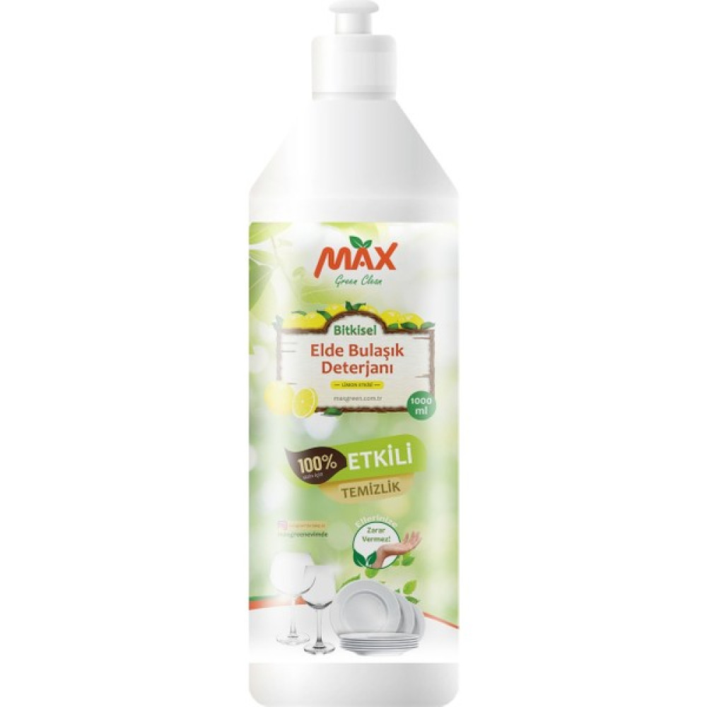 Max Green Clean Bitkisel Içerikli Sıvı Bulaşık Deterjanı 1000 ml Limon Kokulu - 1 lt Bulaşık Yıkama Fiyatı