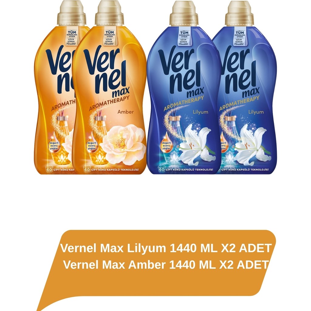 Max Lilyum 1440 ML X2 ADET + Vernel Max Amber 1440 ML X2 ADET - 6 lt Diğer Fiyatı