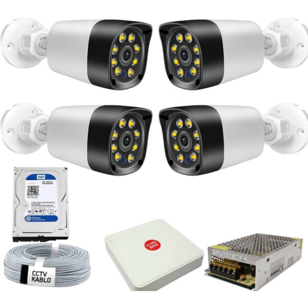 Maxcam 4 Kameralı Sony 5 mp Lens Gece Renkli Warm LED Kamera Sistemi Oto Boyaları Fiyatı