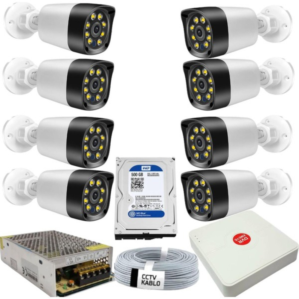 Maxcam 8 Kameralı Sony 5 mp Lens Gece Renkli Warm LED Kamera Sistemi Oto Boyaları Fiyatı