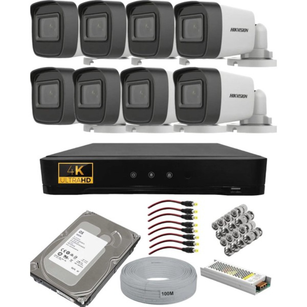 Maxcam Hikvision Haıkon 8 Kameralı Güvenlik Kamerası Seti - H.265 Ultra Hd Kamera Sistemi Güvenlik Kameraları Fiyatı