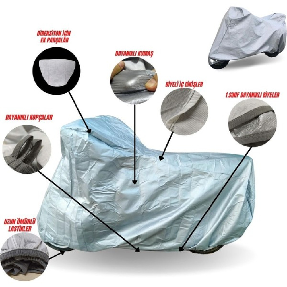 MaxDurable Honda Pcx 125 Çantasız (Topcase'siz) Motosiklet Koruma Brandası Ultra Dayanıklı Motorsiklet Brandaları Fiyatı