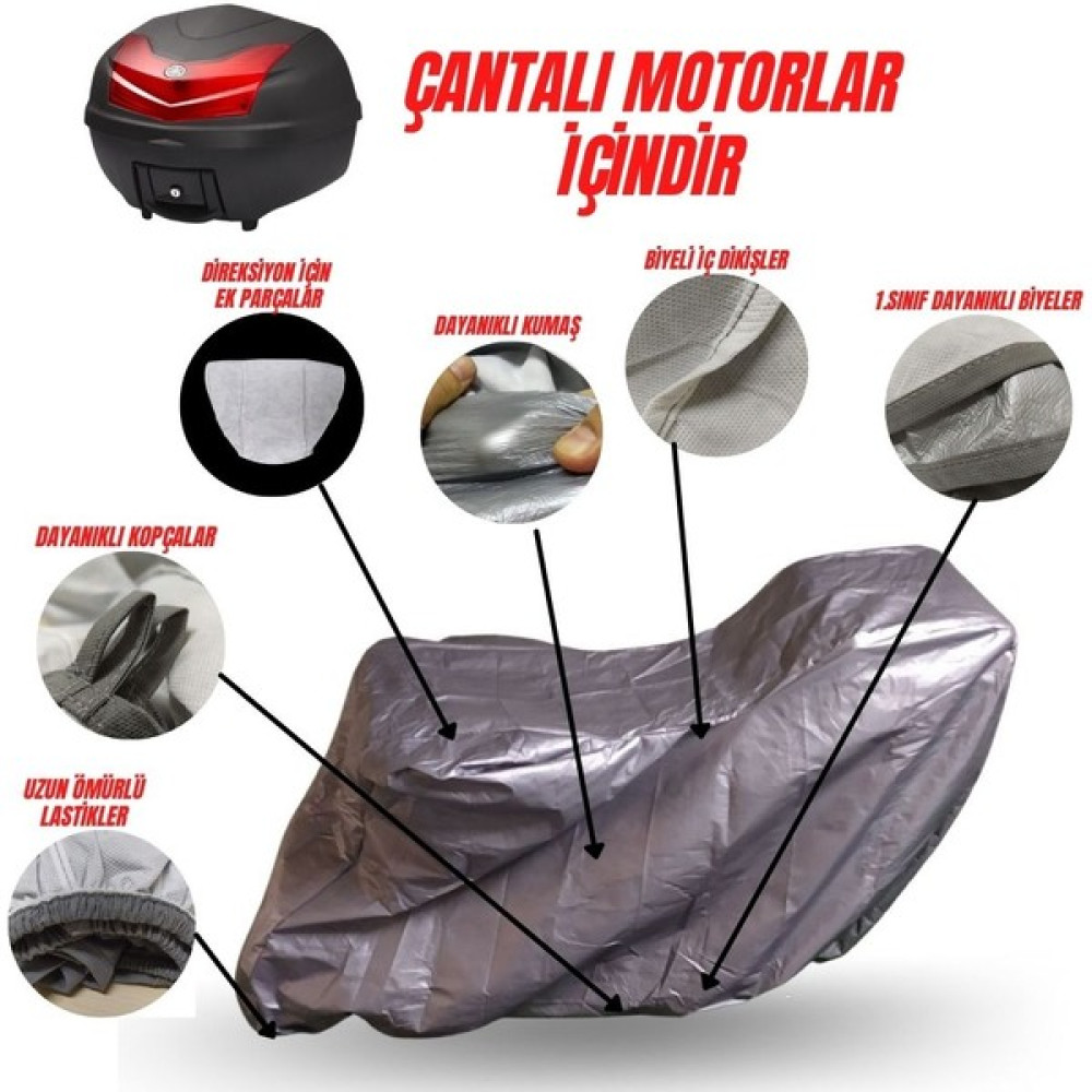 MaxDurable Yamaha Xmax 250 Iron Max Abs Çantalı (Topcase'li) Motosiklet Motor Brandası Motorsiklet Brandaları Fiyatı