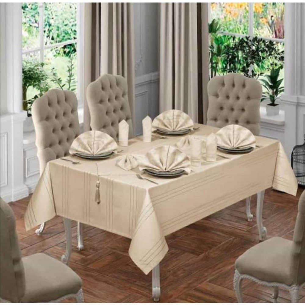 Maxeen Colber Capicuno Masa Örtüsü Takımı - Cappuccino - 160 x 220 cm Masa Örtüsü Fiyatı