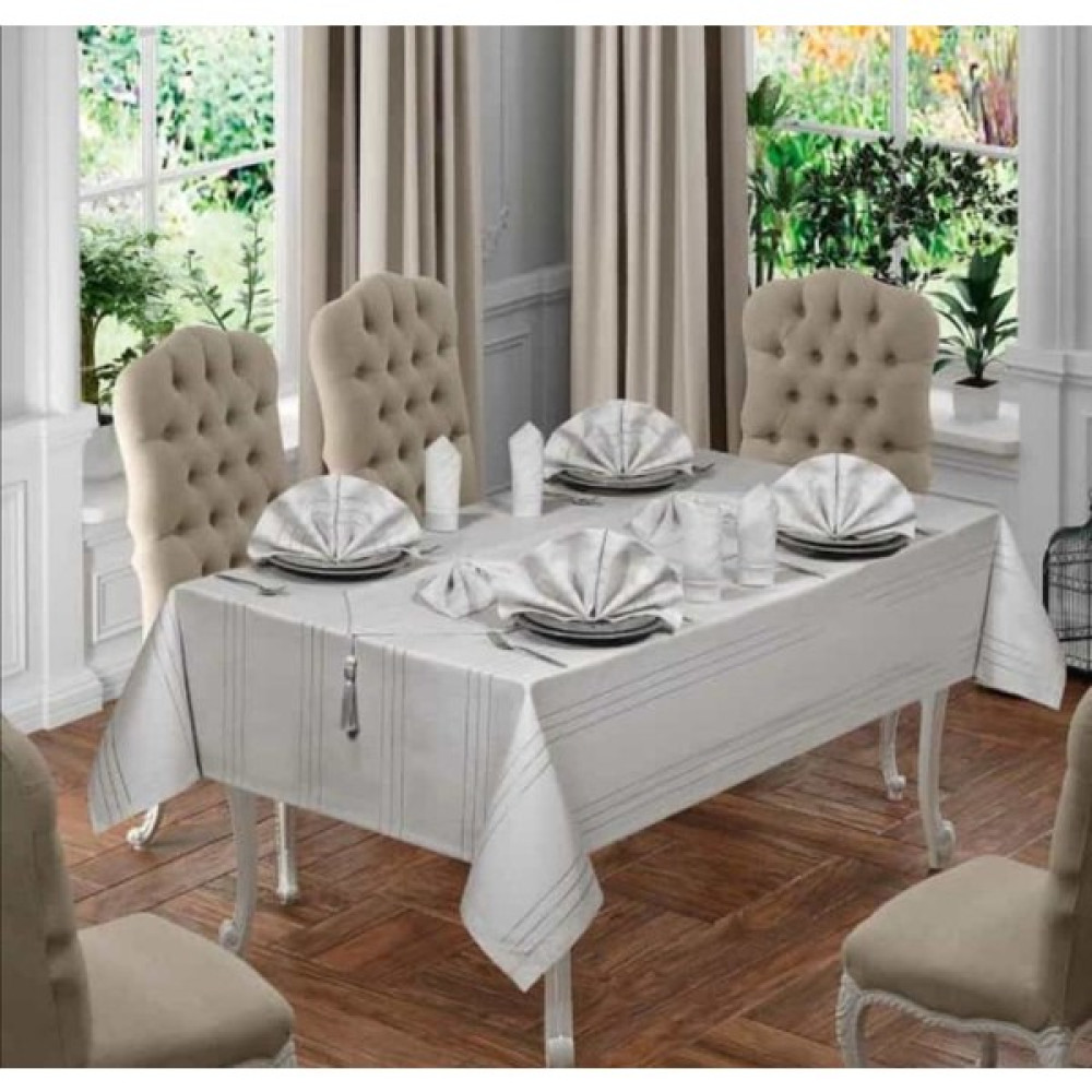 Maxeen Colber Gri Masa Örtüsü Takımı - 160 x 220 cm Masa Örtüsü Fiyatı