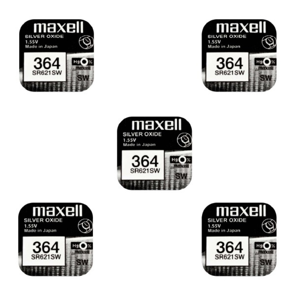 Maxell 364 SR621SW 1.55V Saat Pili 5'li - 5' li Normal & Şarj Edilebilir Piller Fiyatı