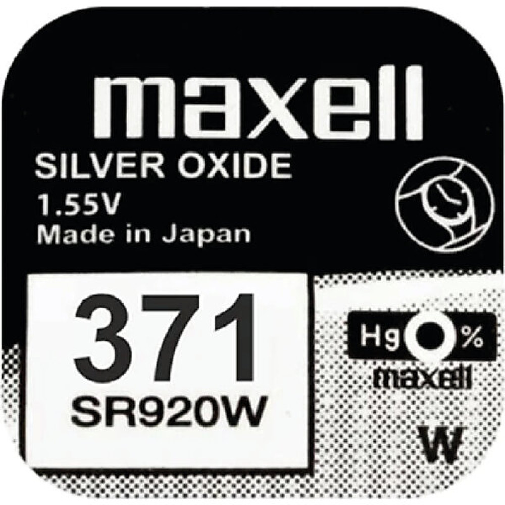 Maxell 371 SR920SW 1.55V Saat Pili 1 Adet - Tekli Normal & Şarj Edilebilir Piller Fiyatı