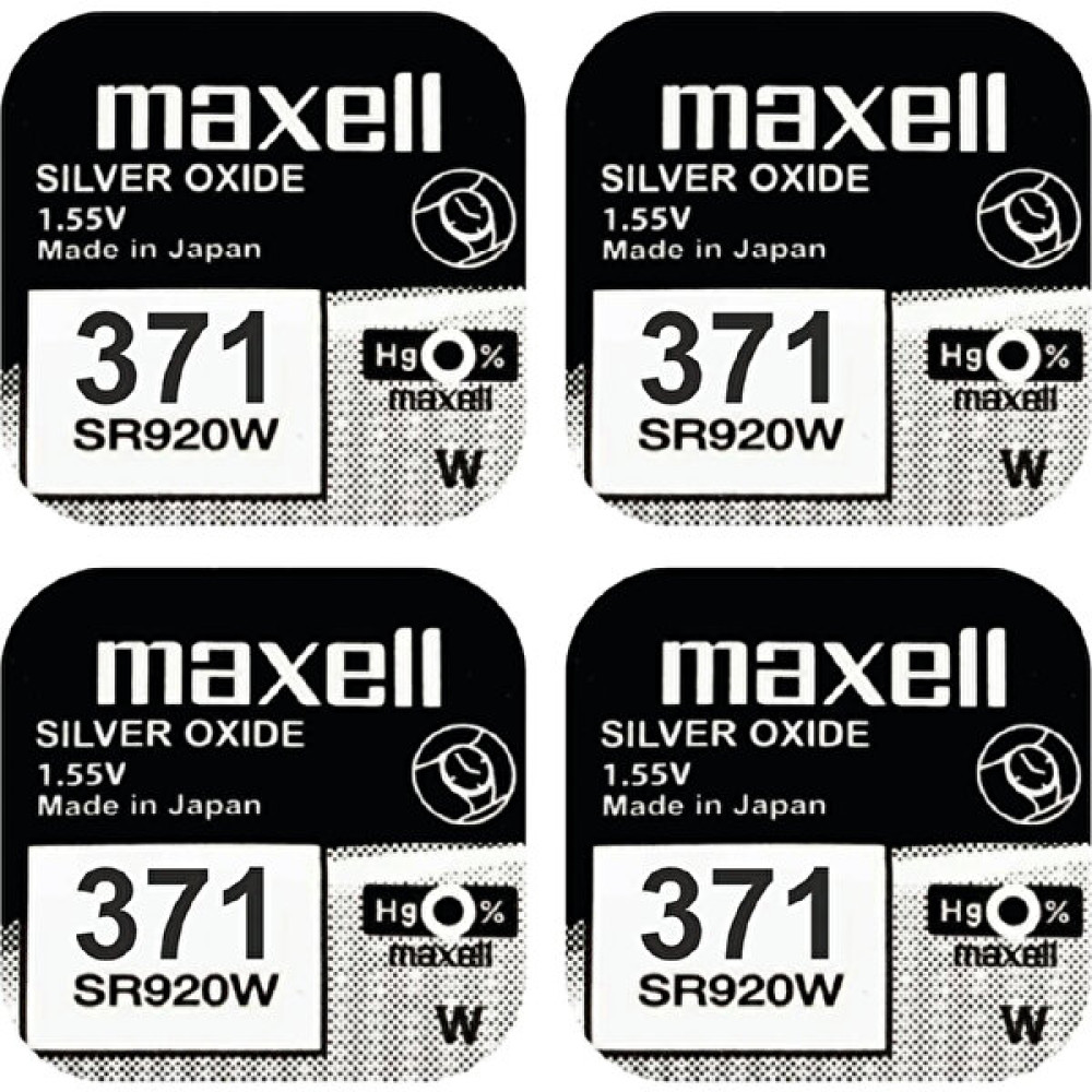 Maxell 371 SR920SW 1.55V Saat Pili 4 Adet - 4' lü Normal & Şarj Edilebilir Piller Fiyatı