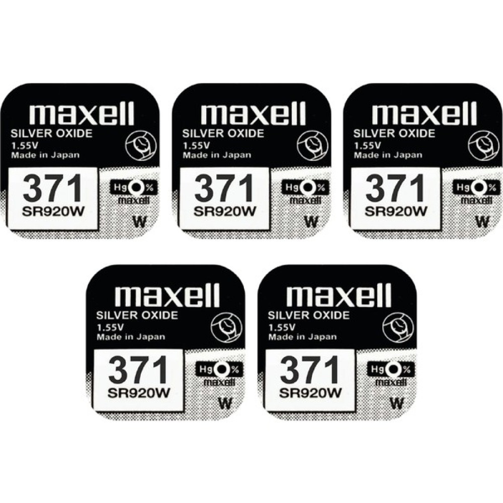Maxell 371 SR920SW 1.55V Saat Pili 5 Adet - 5' li Normal & Şarj Edilebilir Piller Fiyatı