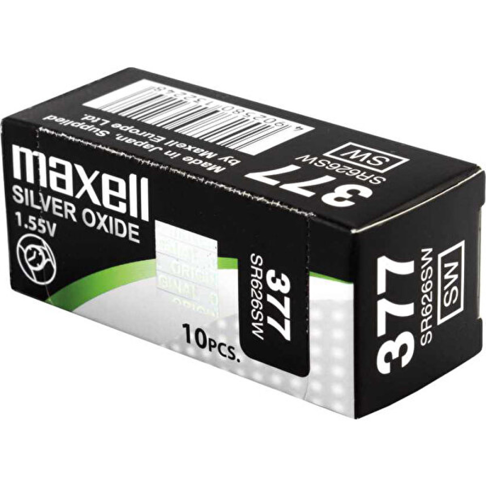 Maxell 377 SR626SW 1.55V Saat Pili 10'lu - 10' lu Normal & Şarj Edilebilir Piller Fiyatı