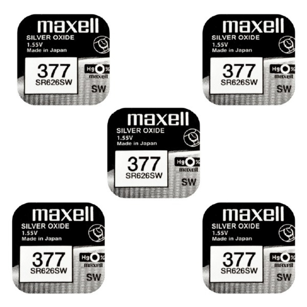 Maxell 377 SR626SW 1.55V Saat Pili 5'li - 5' li Normal & Şarj Edilebilir Piller Fiyatı