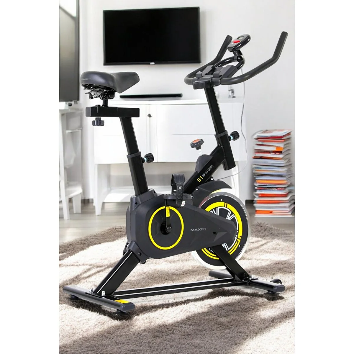 MAXFIT Maxfit S1 Spinbike Direnç Ayarlı Elden Nabız Ölçer Ayarlanabilir Sele ve Gidon Diğer Fiyatı