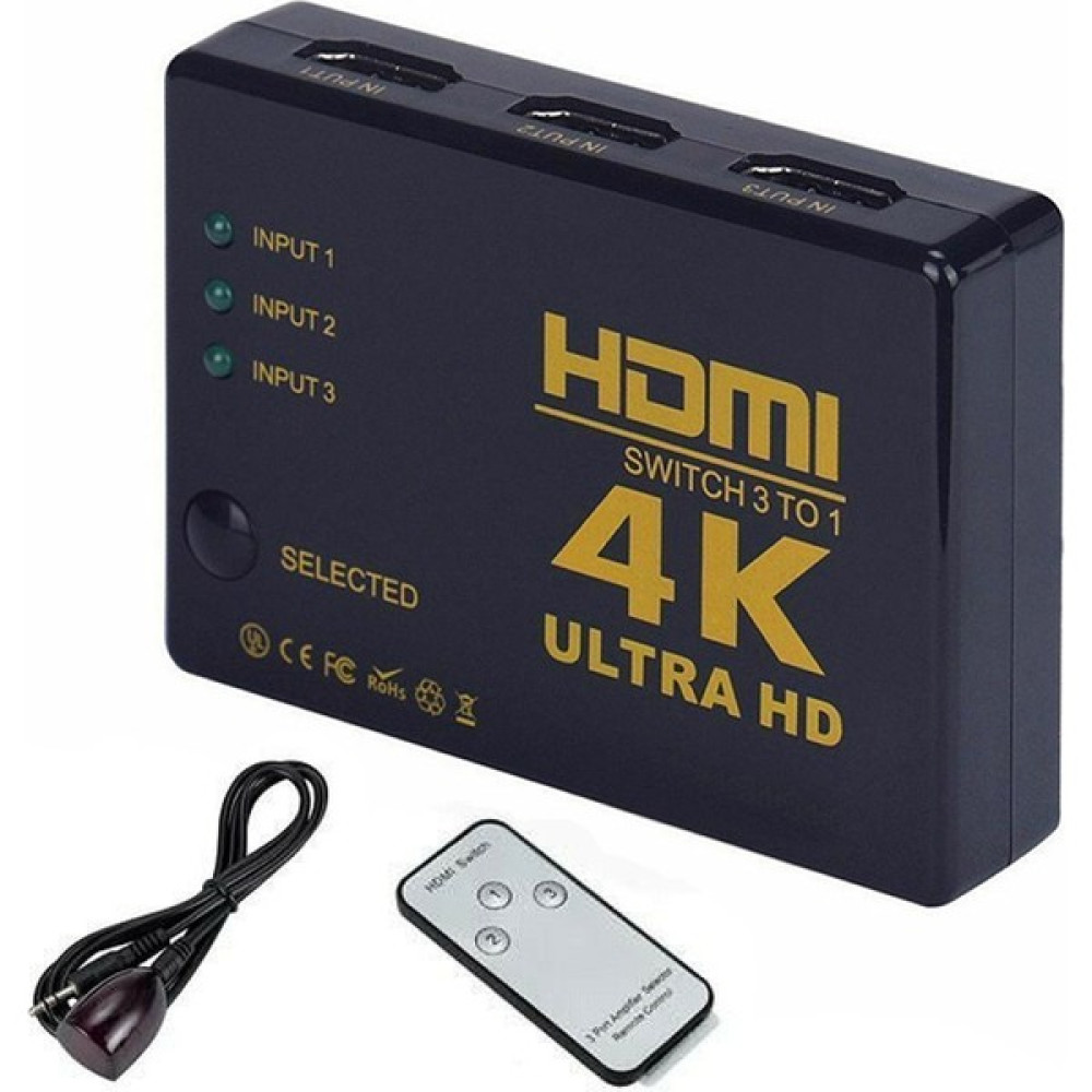 Maxgo 2127 4k Hdmi Çoklayıcı Çoğaltıcı Switch Splitter 3 Port Kumandalı Ultra Hd Seri & Paralel Kablo Fiyatı
