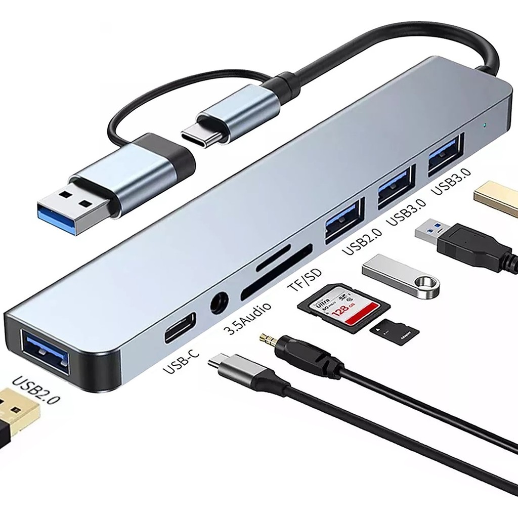 Maxgo 3122 USB Type-C 8 Hub Dönüştürücü Çevirici Çoklayıcı USB Micro Sd 8 Girişli Bilgisayar Çevirici ve Adaptörü Fiyatı