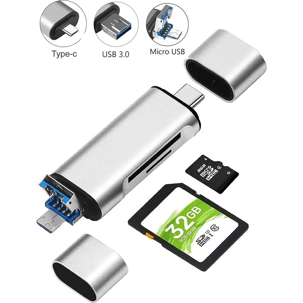 Maxgo 3142 Type C USB Otg Kart Okuyucu Micro Sd Card Reader Çevirici Dönüştürücü Adaptör Bilgisayar Çevirici ve Adaptörü Fiyatı