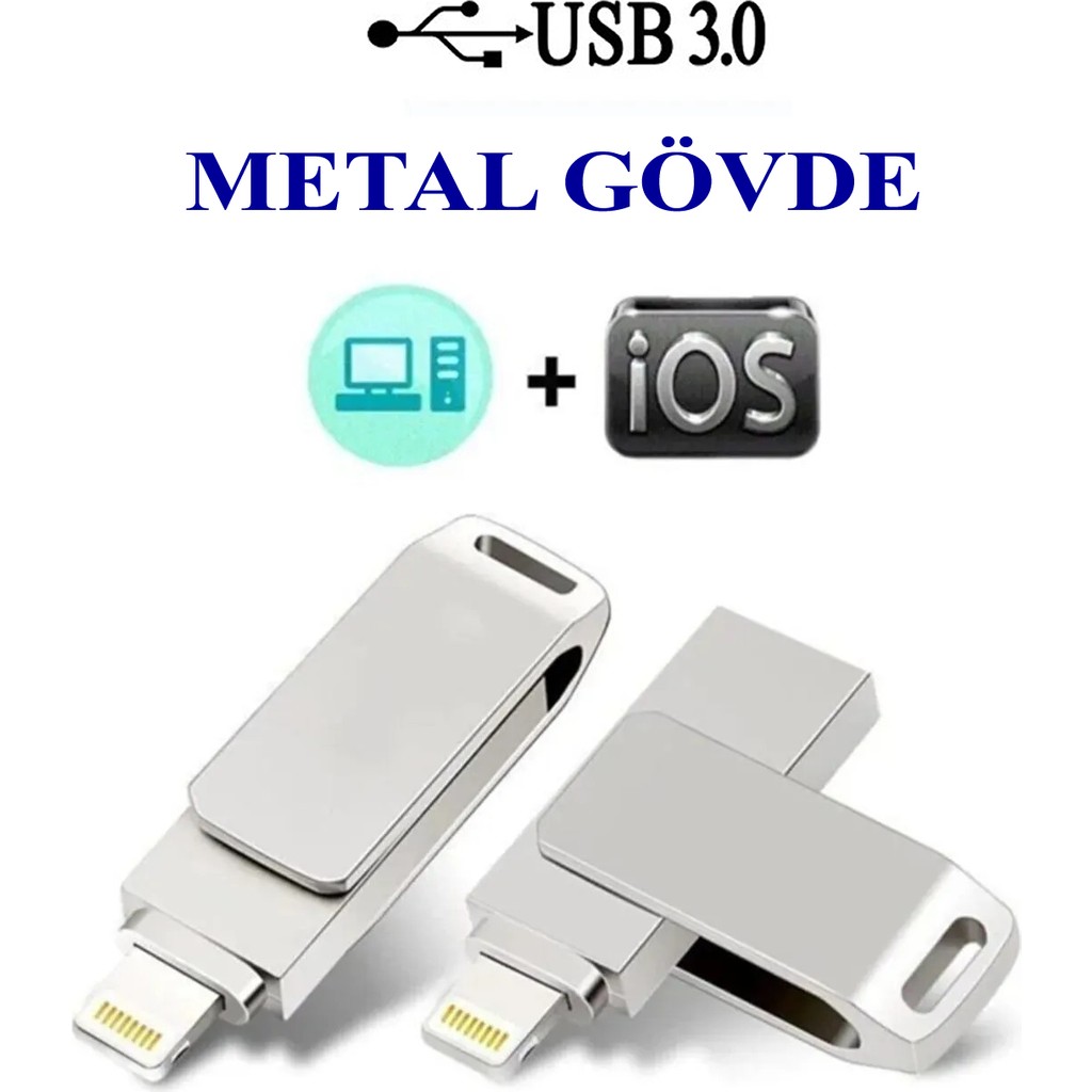 Maxgo 3157 64 GB Flash Bellek Iphone Lightning 3.0 USB Otg Flash Data Pc Uyumlu - Metal Cep Telefonu Fiyatı