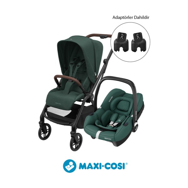 Maxi-Cosi Leona2-Cabriofix I-Size Tek Elle Katlanabilen Ultra Kompakt Çift Yönlü Seyahat Sistem Bebek Arabası Green Bebek Arabası ve Pusetler Fiyatı