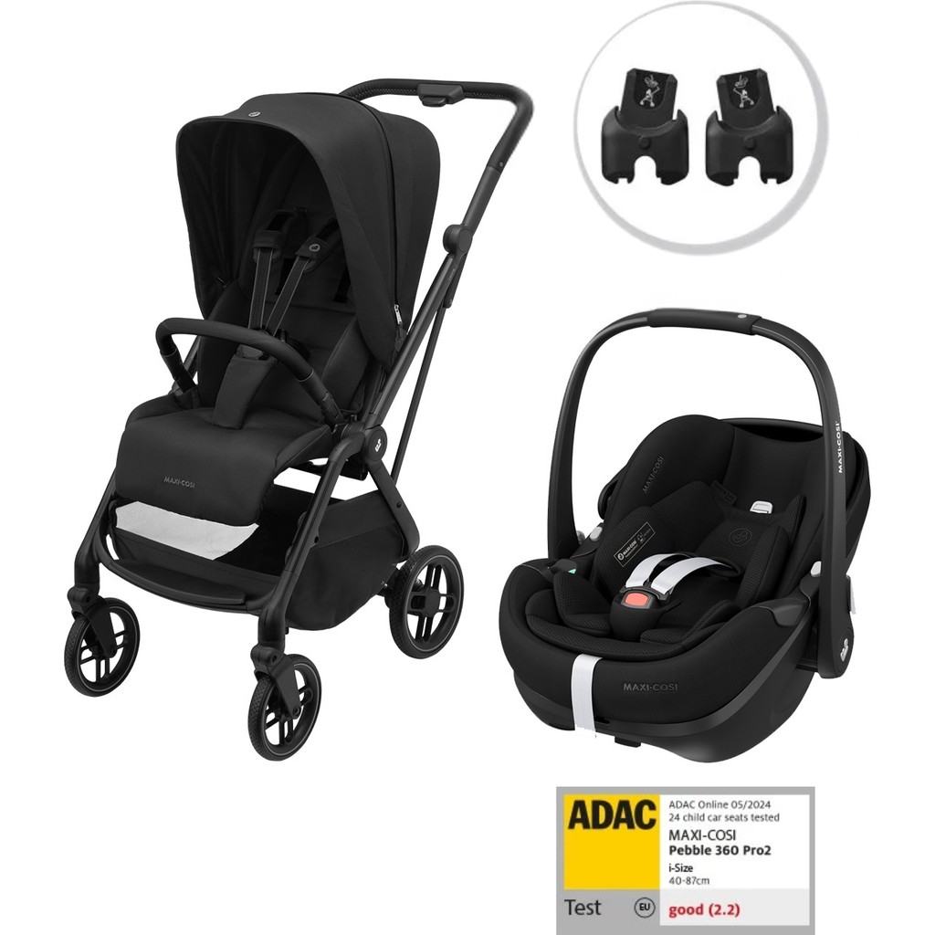 Maxi-Cosi Leona2-Pebble 360 Pro Tek Elle Katlanabilen Seyahat Sistem Bebek Arabası 22 kg Taşıma Kapasitesi Black Bebek Arabası ve Pusetler Fiyatı