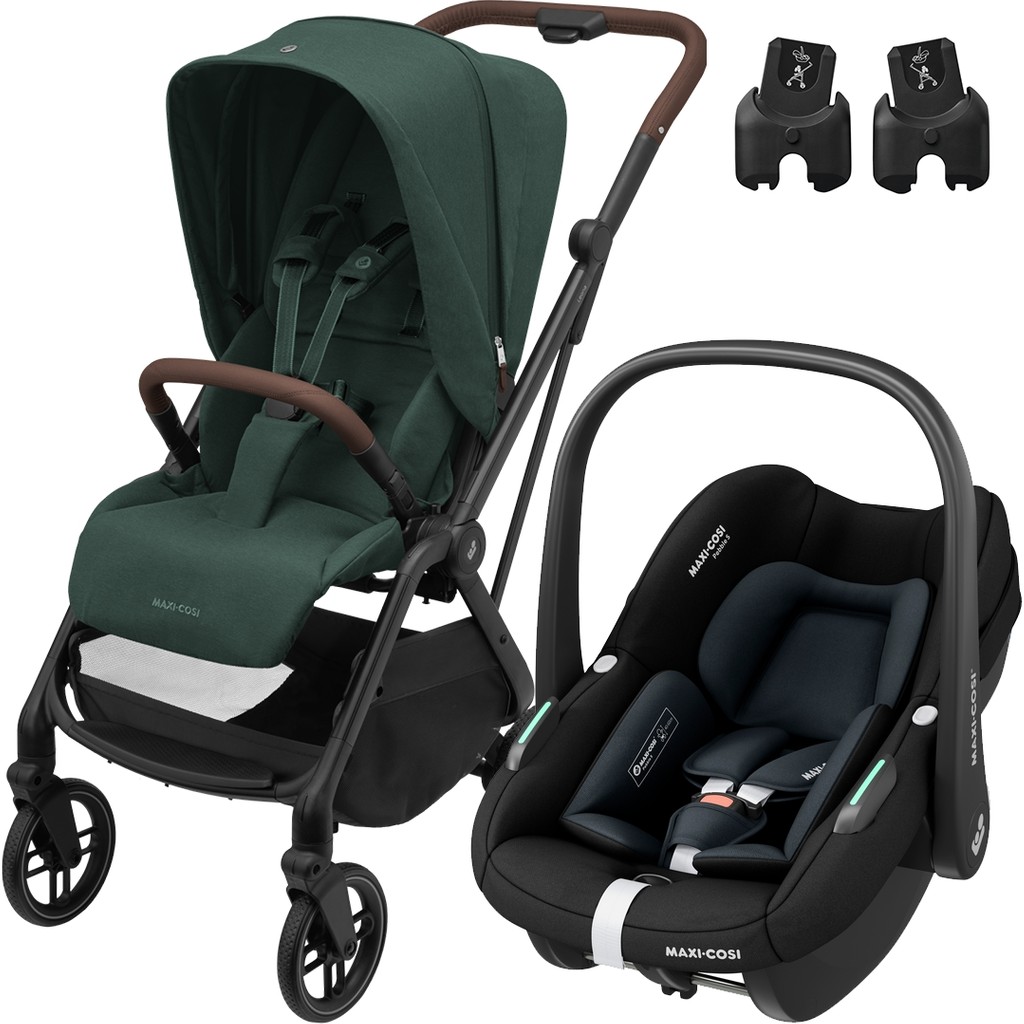Maxi-Cosi Leona2-Pebble S Tek Elle Katlanabilen Ultra Kompakt Çift Yönlü Seyahat Sistem Bebek Arabası Green-Black - Green Bebek Arabası ve Pusetler Fiyatı