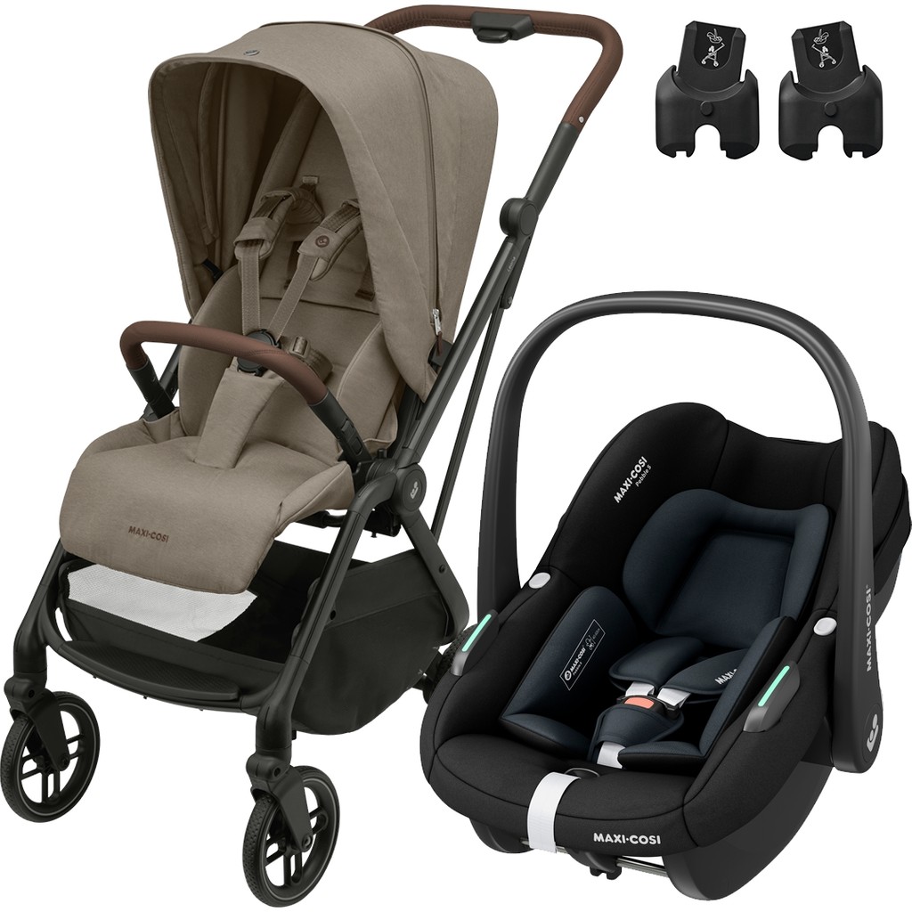 Maxi-Cosi Leona2-Pebble S Tek Elle Katlanabilen Ultra Kompakt Çift Yönlü Seyahat Sistem Bebek Arabası Truffle-Black - Bej Bebek Arabası ve Pusetler Fiyatı
