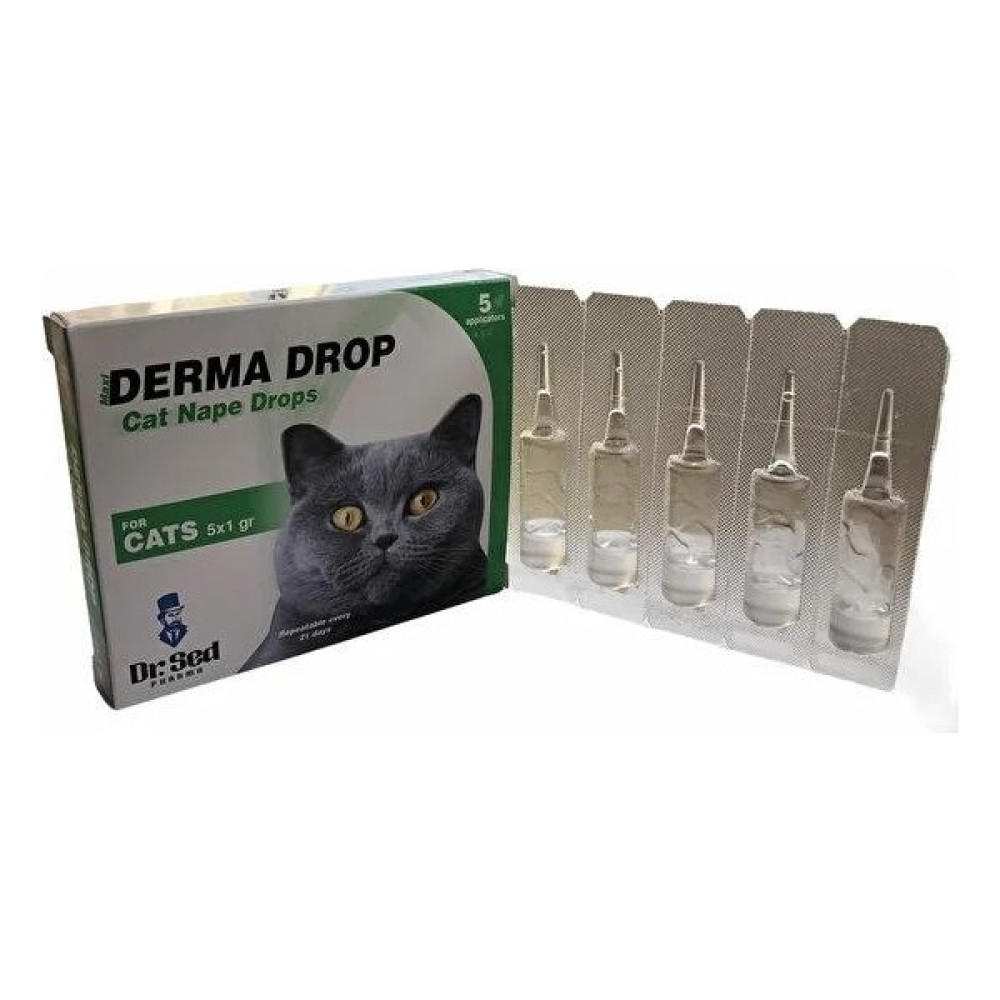 Maxi Derma Kedi Bit Pire Kene Için Ensedamlası 5'li Evcil Hayvan Ürünleri Fiyatı