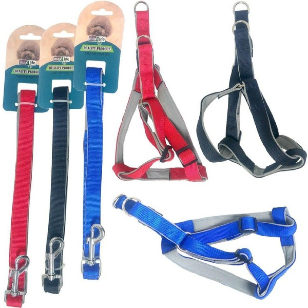 Maxi Life Köpek Gezdirmeli Yumuşak Dokulu Göğüs Tasması Seti 20X120 cm Oto Boyaları Fiyatı