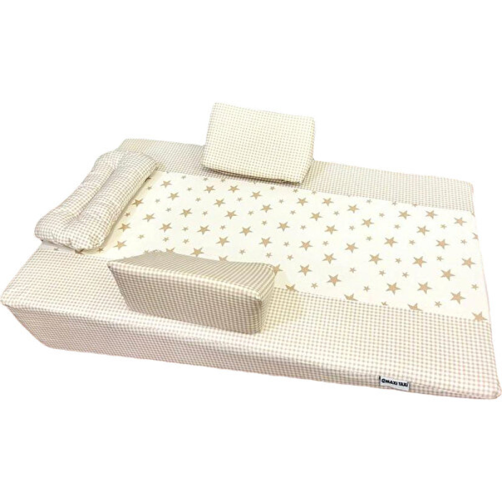 Maxi Taxi Bebek Yıldızlı Geceler Yatağı - 65 x 40 cm - Bej Bebek Yatağı Fiyatı