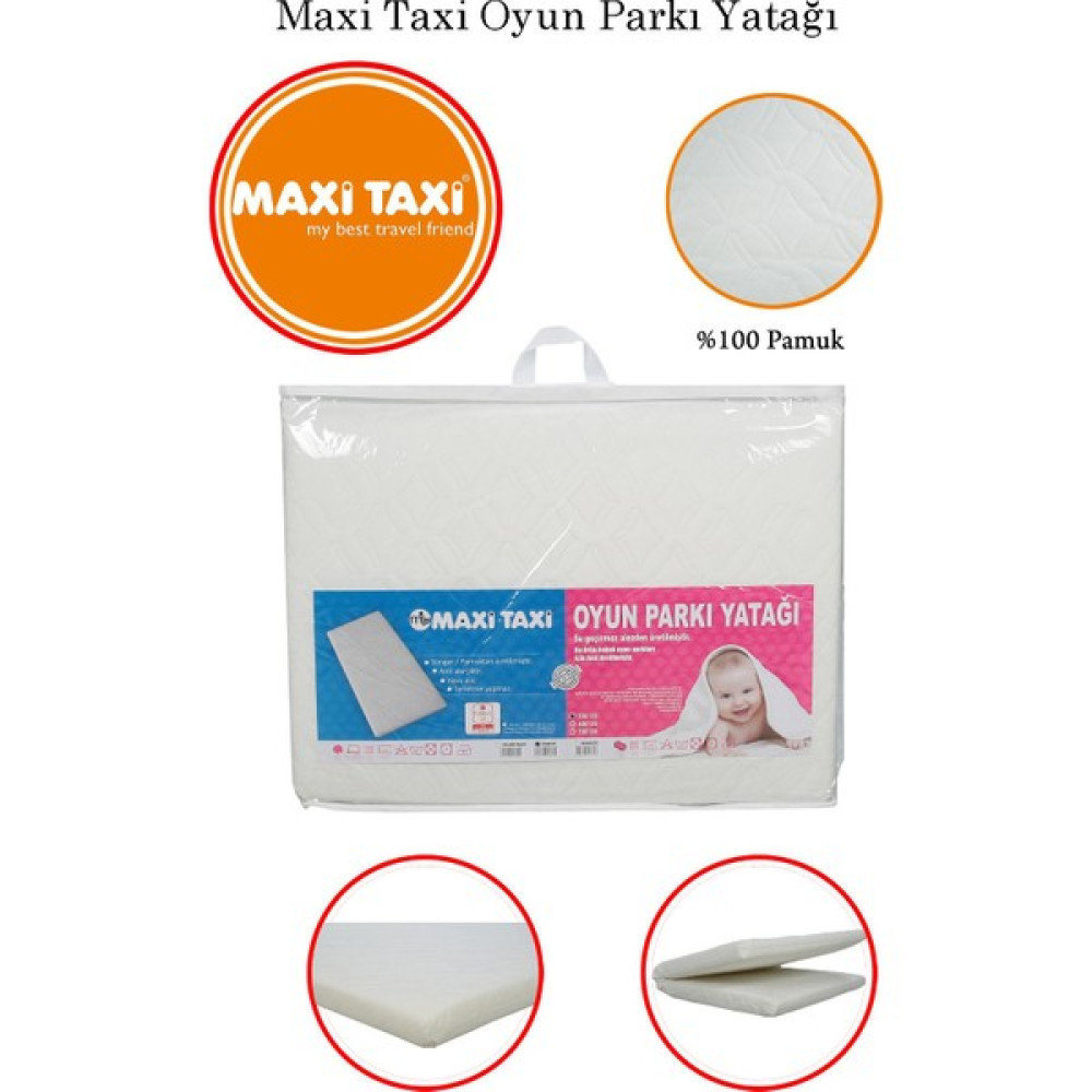 Maxi Taxi Oyun Parkı Yatağı %100 Pamuk - 70 x 110 cm Bebek Yatağı Fiyatı