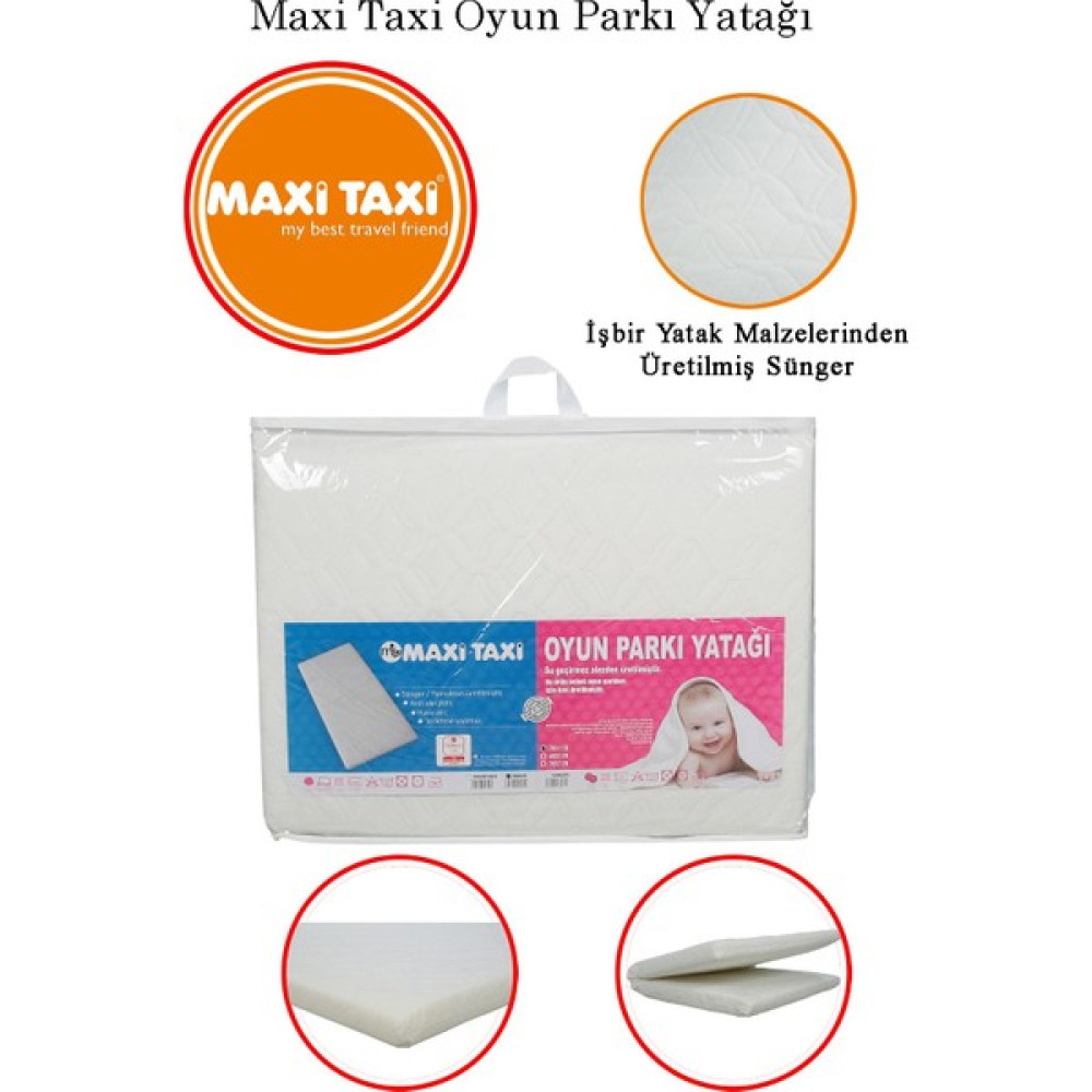 Maxi Taxi Oyun Parkı Yatağı Sünger - 70 x 110 cm Bebek Yatağı Fiyatı
