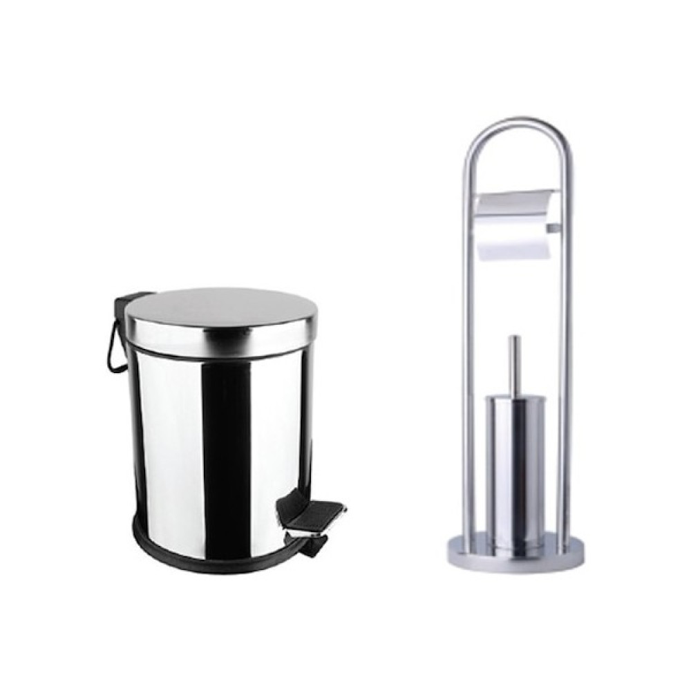 Maxiflow Ayaklı Banyo Wc Set + 3 Lt Çöp Kovası Banyo Seti Çöp Kovaları Fiyatı