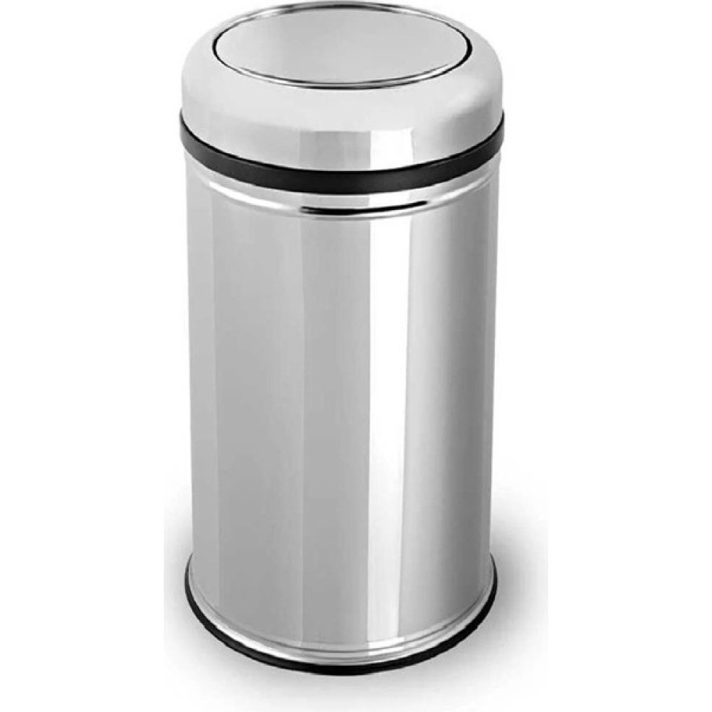 MaxiFlow Döner Kapaklı Pratik Çöp Kovası 12 Lt Paslanmaz Mutfak Banyo Tuvalet Balkon Teras Çöp Kovası - Krom - 12 Litre Çöp Kovaları Fiyatı