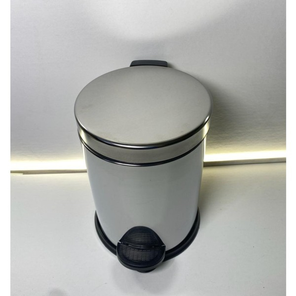 MaxiFlow Paslanmaz Metal Pedallı Çöp Kovası -3l- - Krom Çöp Kovaları Fiyatı