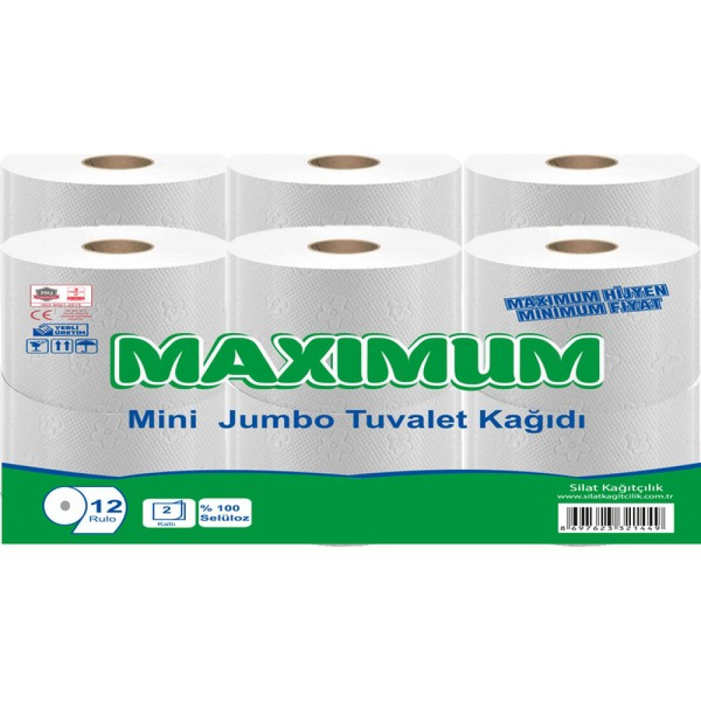 Maximum Mini Jumbo Tuvalet Kağıdı 2.5 kg 12’li Rulo Tuvalet Kağıdı Fiyatı