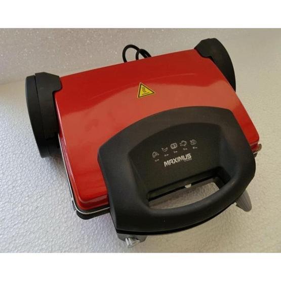 Maximus MX5015 2000 W 6 Adet Pişirme Kapasiteli Teflon Çıkarılabilir Plakalı Izgara ve Tost Makinesi Kırmızı