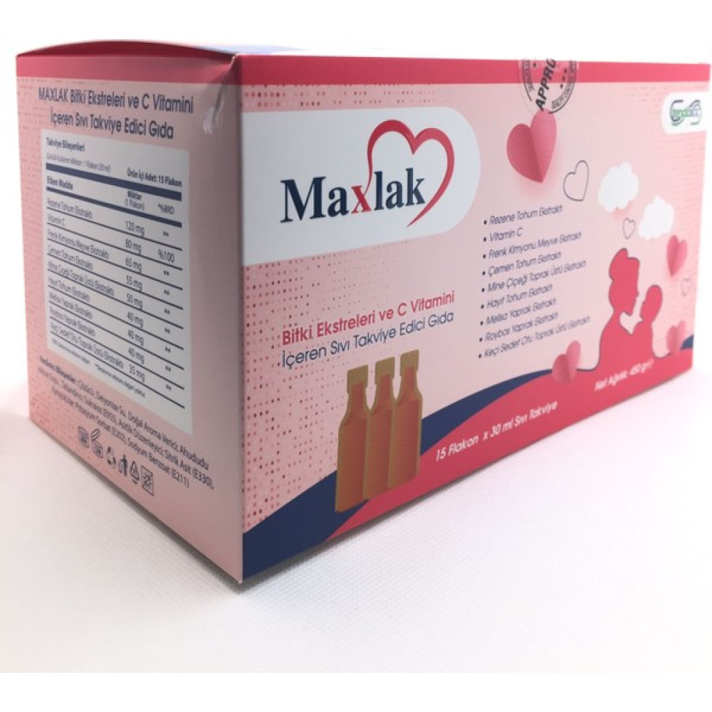 Maxlak Anne Sütü Arttırıcı 15 Flakon Bebek Mamaları Fiyatı