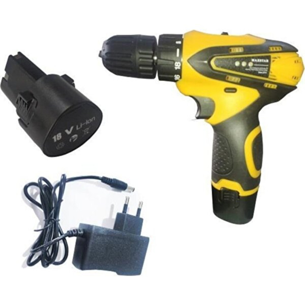 Maxstar Işıklı 18 V 1.3 Ah Li-On Çift Akülü Çantalı Şarjlı Vidalama Elektrikli El Aletleri Fiyatı