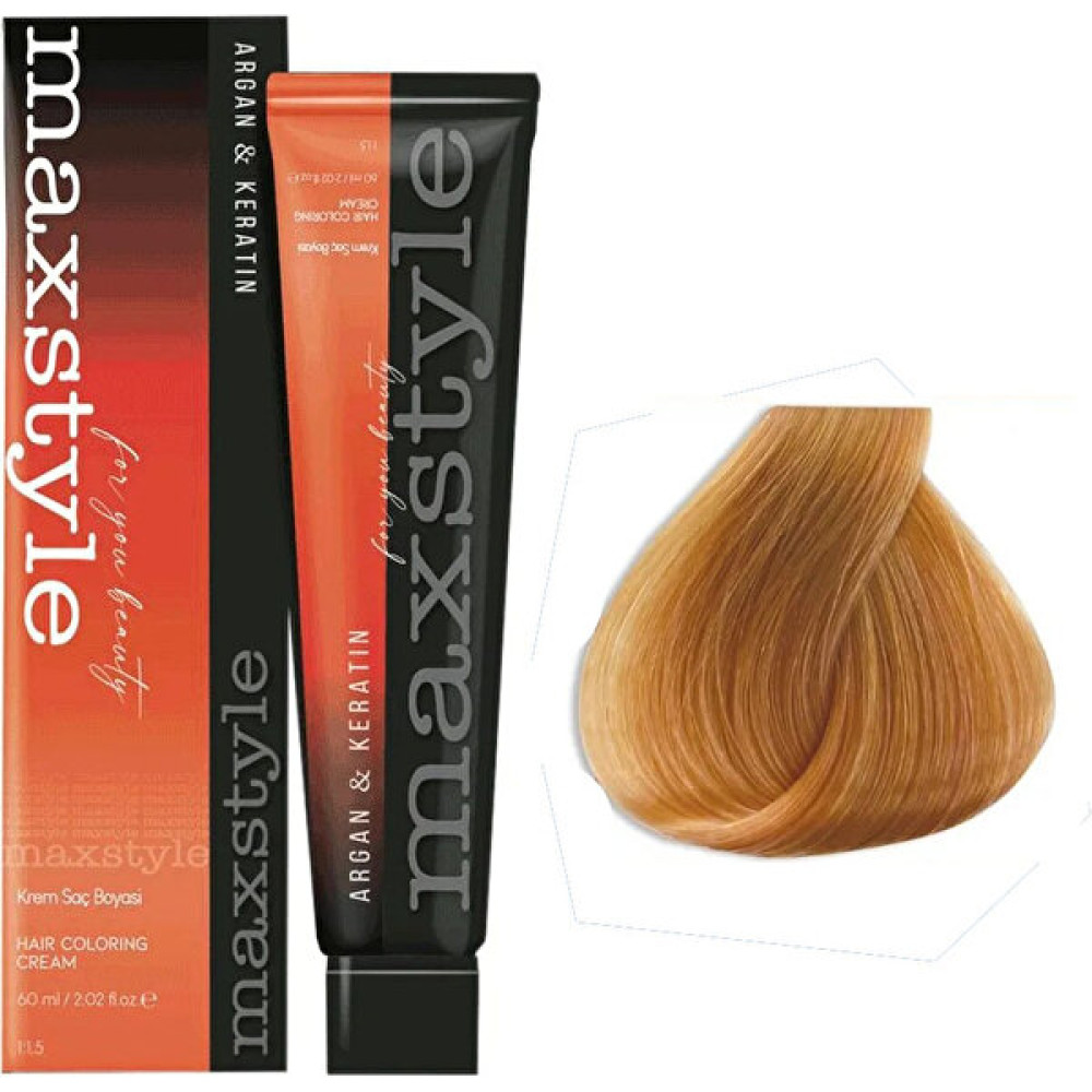 Maxstyle Argan Keratin Saç Boyası 8.33 Bal Köpüğü  x 4 Adet + Sıvı Oksidan 4 Adet Saç Boyası Fiyatı
