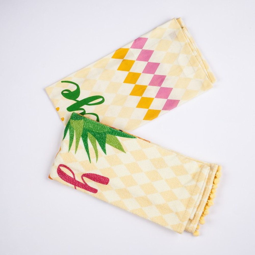Maxstyle Crystal Mutfak Havlusu 2li Pineapple - Sarı - 50 x 90 cm El / Yüz Havlusu Fiyatı