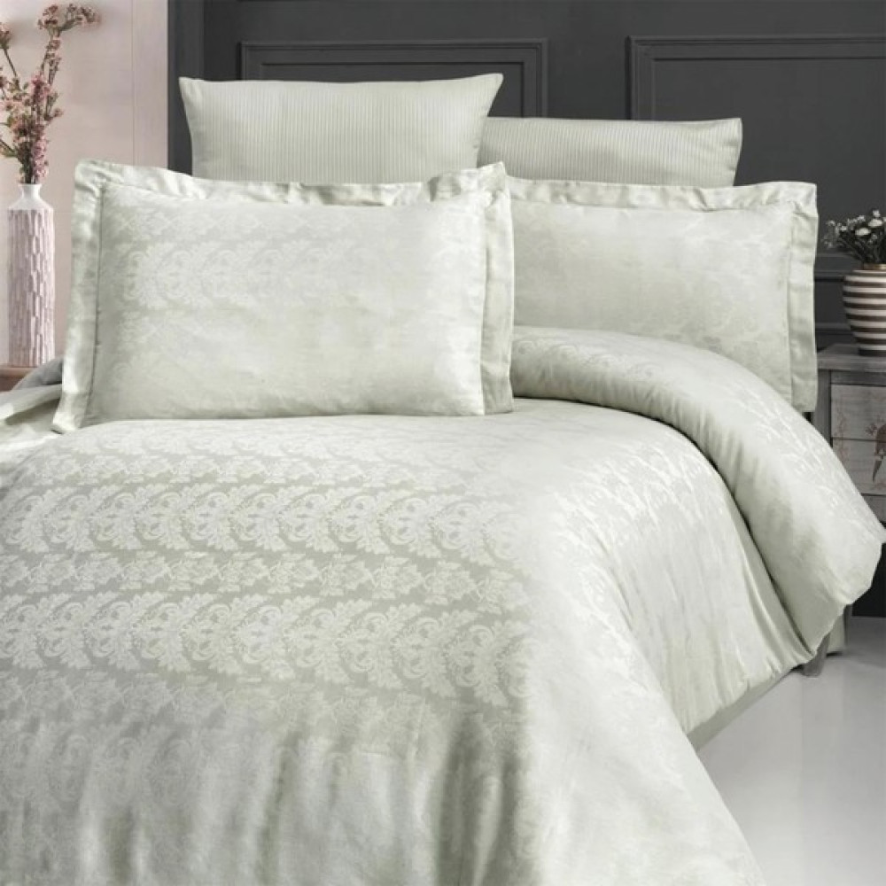 Maxstyle Jakarlı Saten Elsa Çağla Yeşili Çift Kişilik Nevresim Takımı - 200 x 220 cm - Yeşil Nevresim Takımı Fiyatı