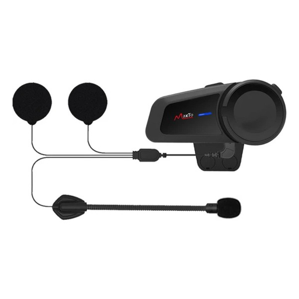 Maxto M2 Motosiklet Kask Intercom 6 Riders Konuşurken - Siyah Motorsiklet Aksesuarları Fiyatı