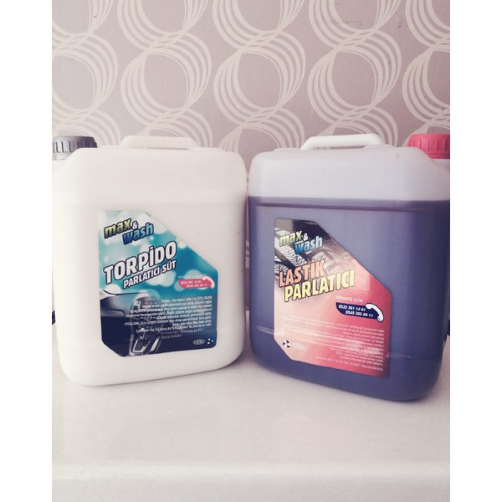 Max&Wash 2 Li Set.4 kg Lastik Parlatıcı ve 4kg Torpido Bakım Sütü Torpido Bakımı Fiyatı