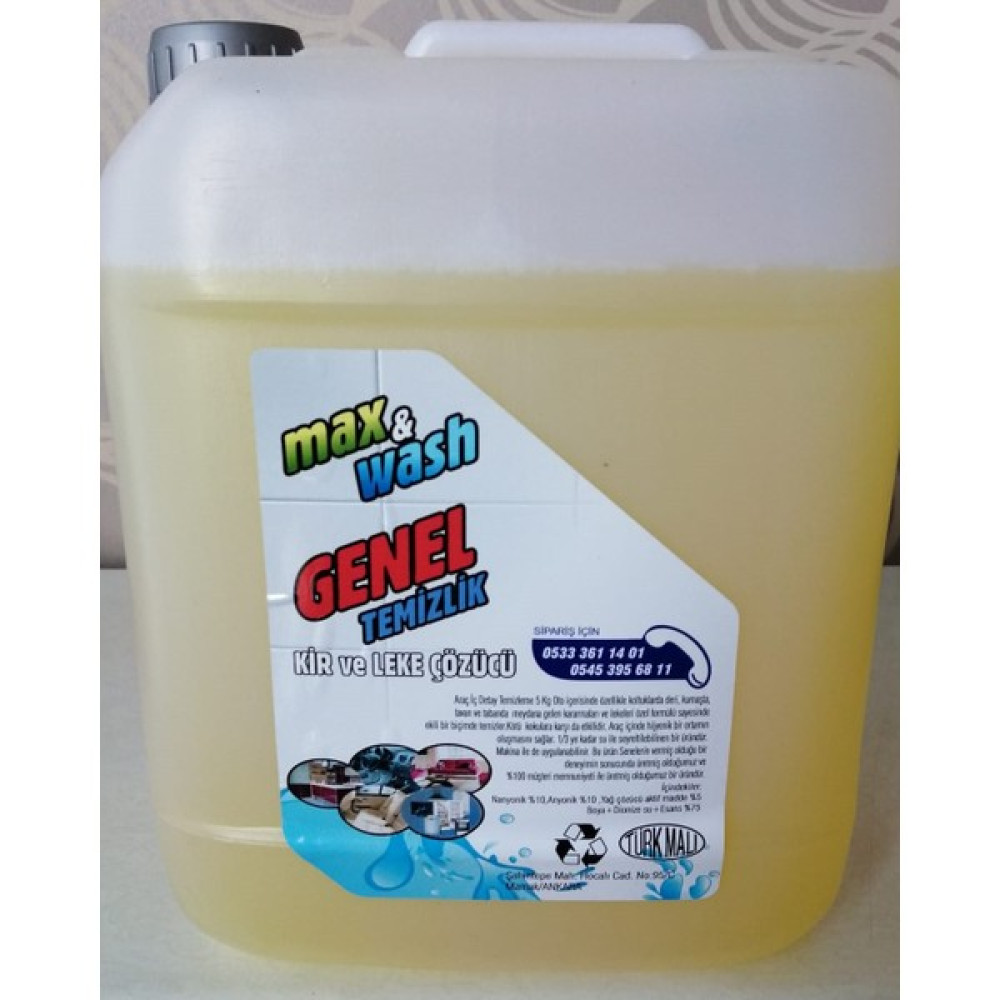 Max&wash 20 Kg. Genel Temizlik ve Döşeme Temizleyici Oto Genel Temizlik Fiyatı