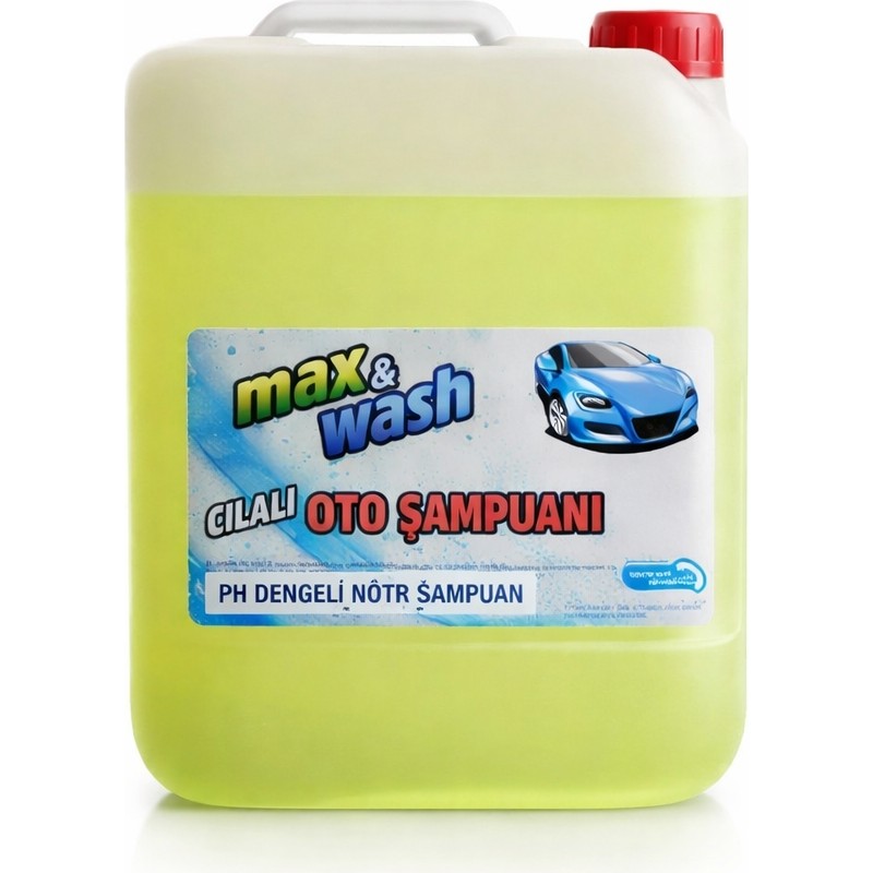 Max&Wash Max Wash Ph dengeli-nötr yoğun köpüklü oto şampuan 4kg Oto Yıkama Ürünleri Fiyatı