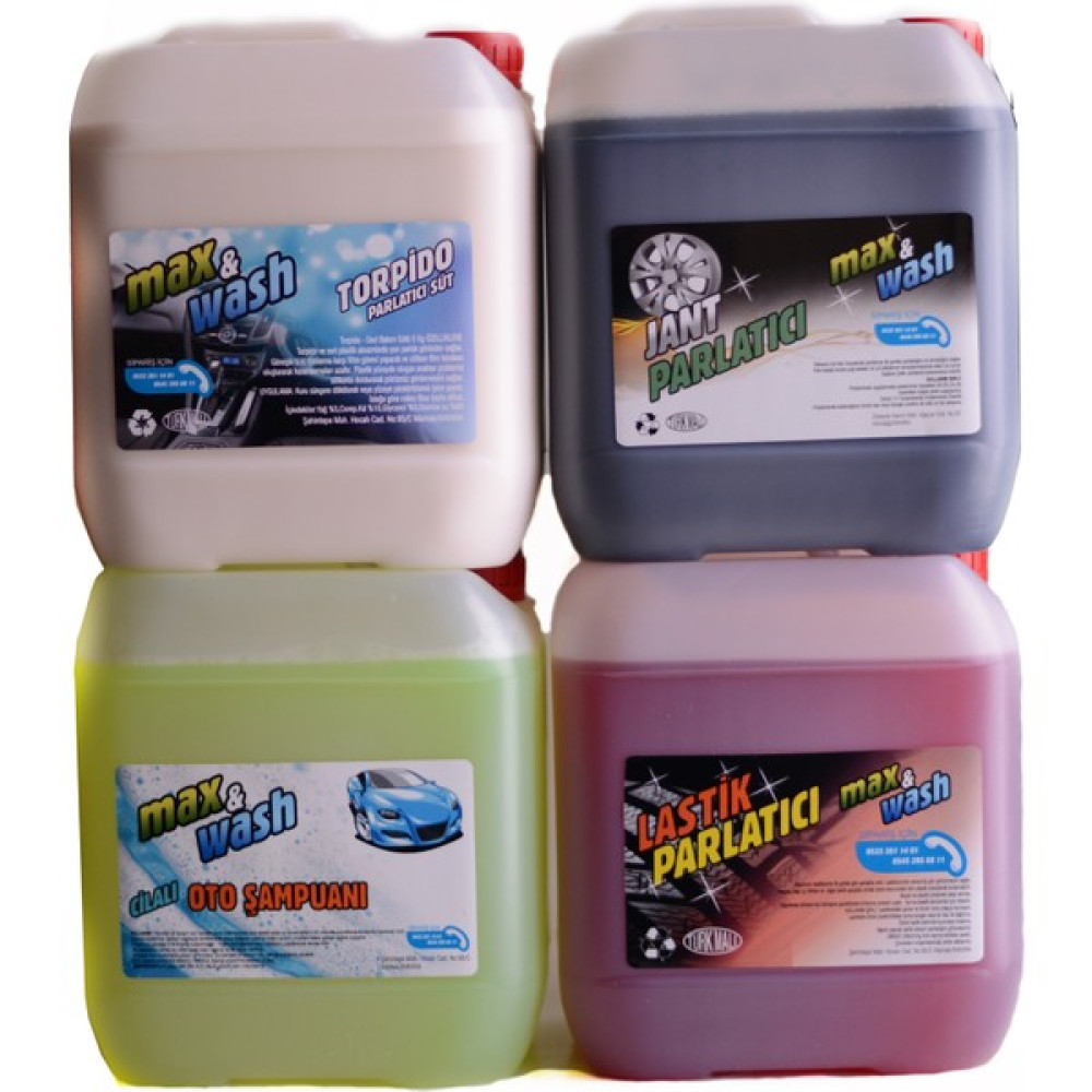 Max&wash Oto Bakım ve Temizlik Seti 4 x 4 Kg. Oto Bakım & Temizlik Ürünleri Fiyatı