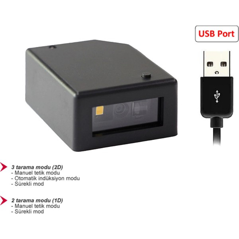 Maxwera MW-101R 2d Barkod Okuyucu-Usb - USB - Siyah Yazıcılar Fiyatı